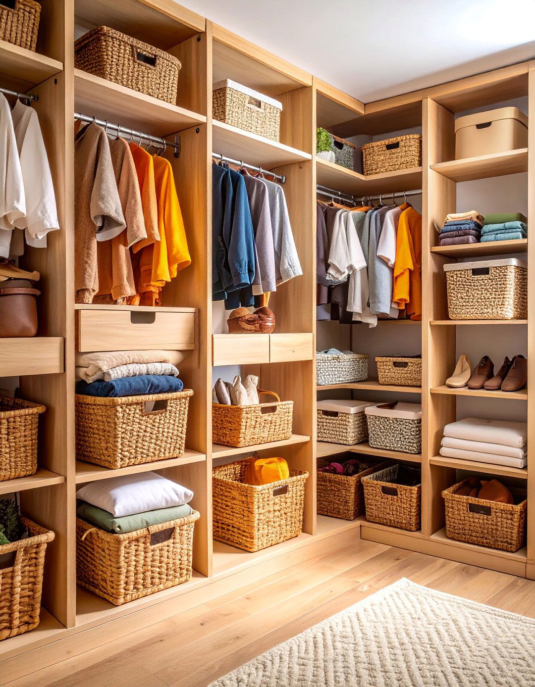 Basket and Bin Hall Closet Organization - 25 Hall Closet Organization Ideas