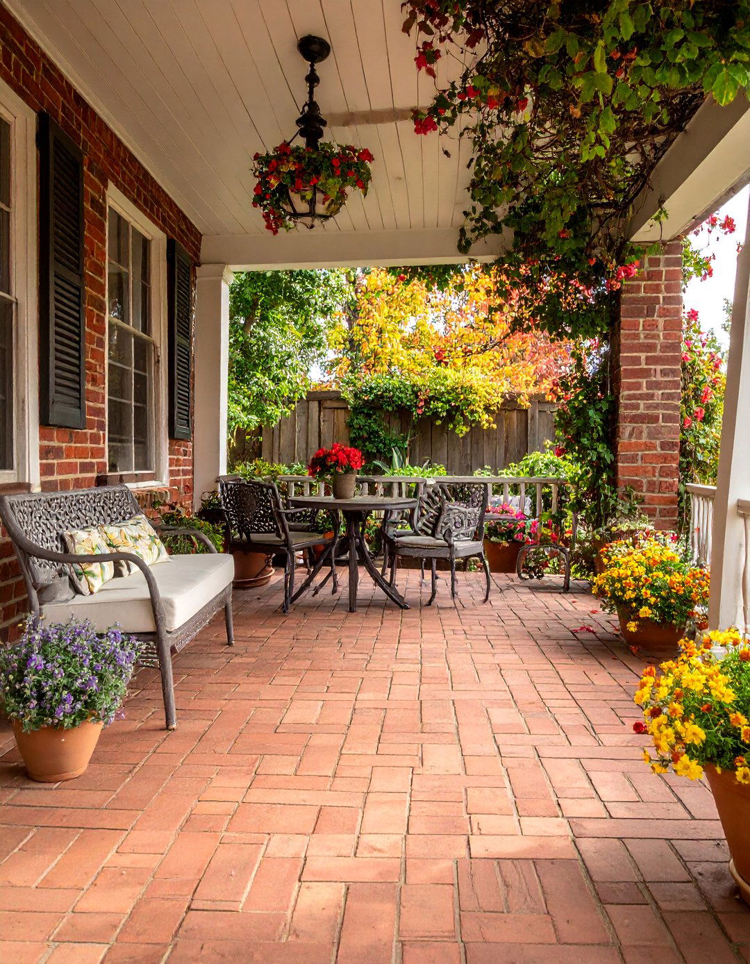Basketweave Brick Pattern - 25 Brick Porch Ideas