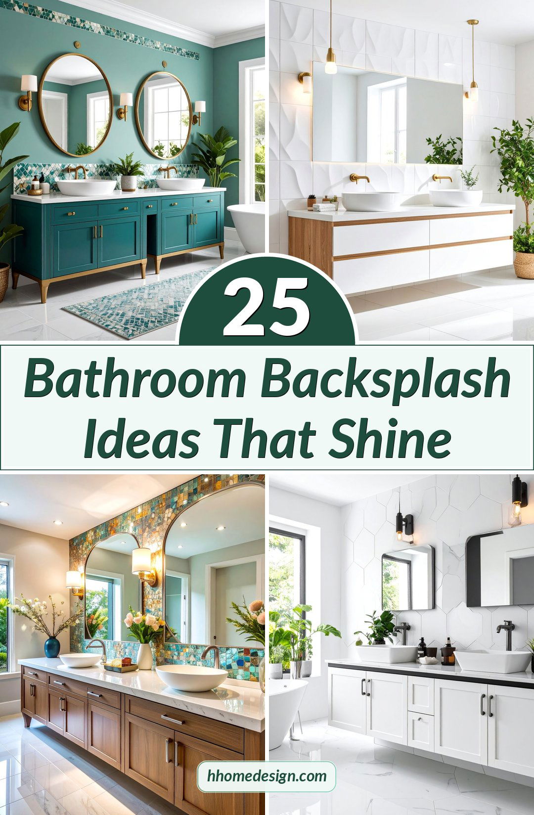 25 Bathroom Backsplash Ideas That Shine
