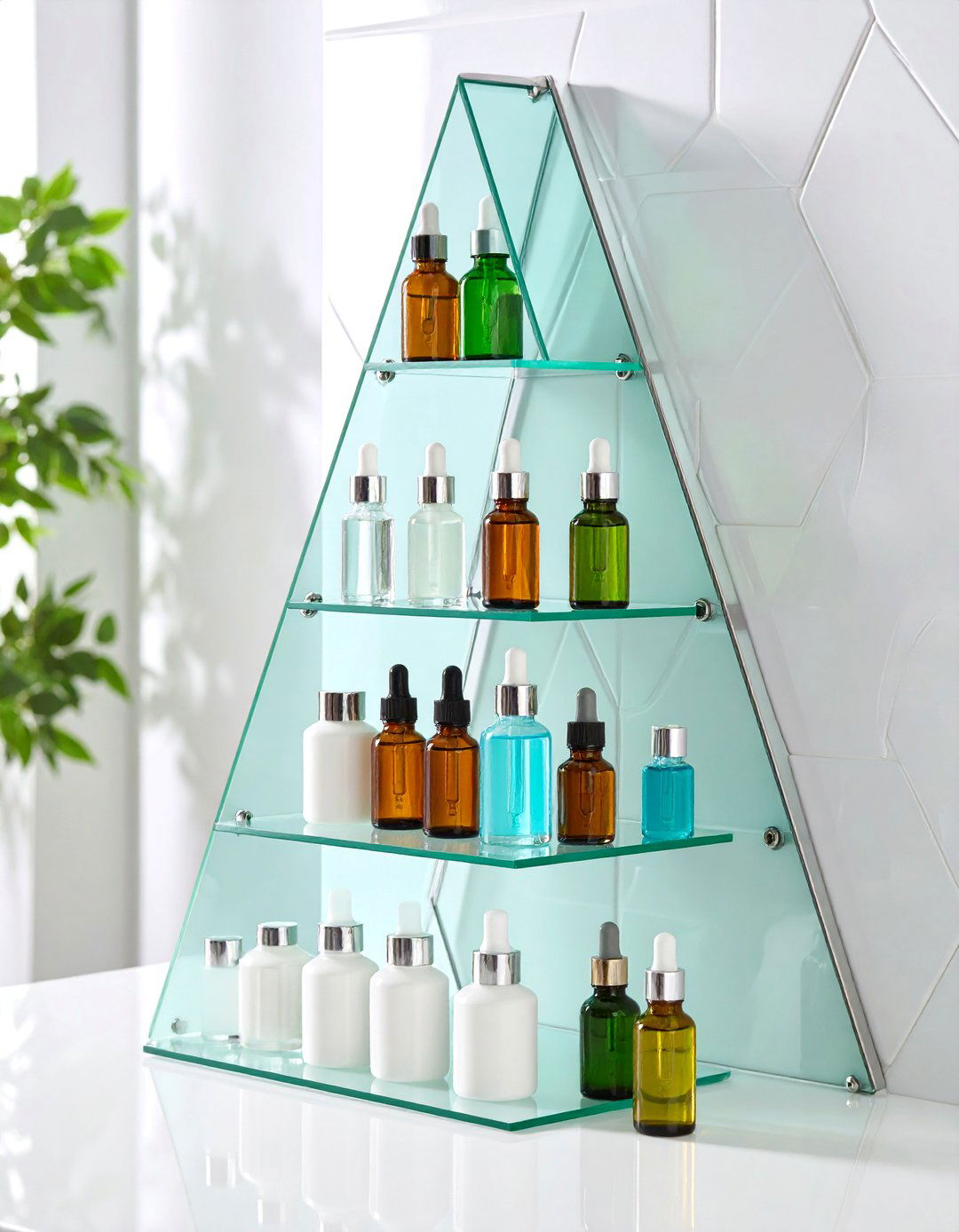 Bathroom Counter Corner Tiered Stand - 25 Bathroom Counter Organization Ideas