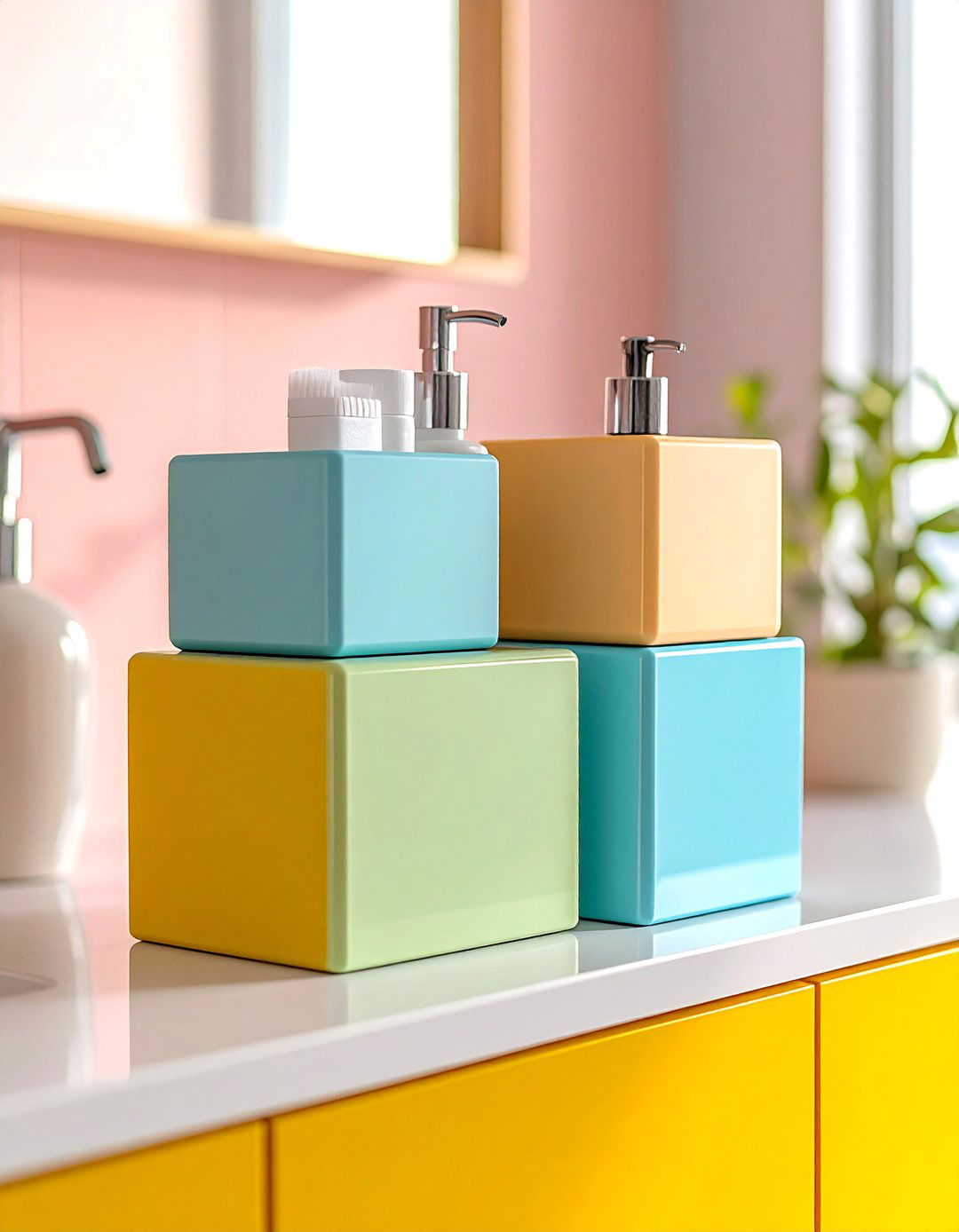Bathroom Counter Modular Stackable Cube System - 25 Bathroom Counter Organization Ideas
