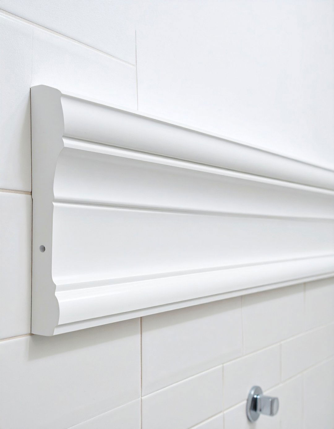 Bathroom Crown Molding with Moisture Resistant Materials - 25 Crown Molding Ideas
