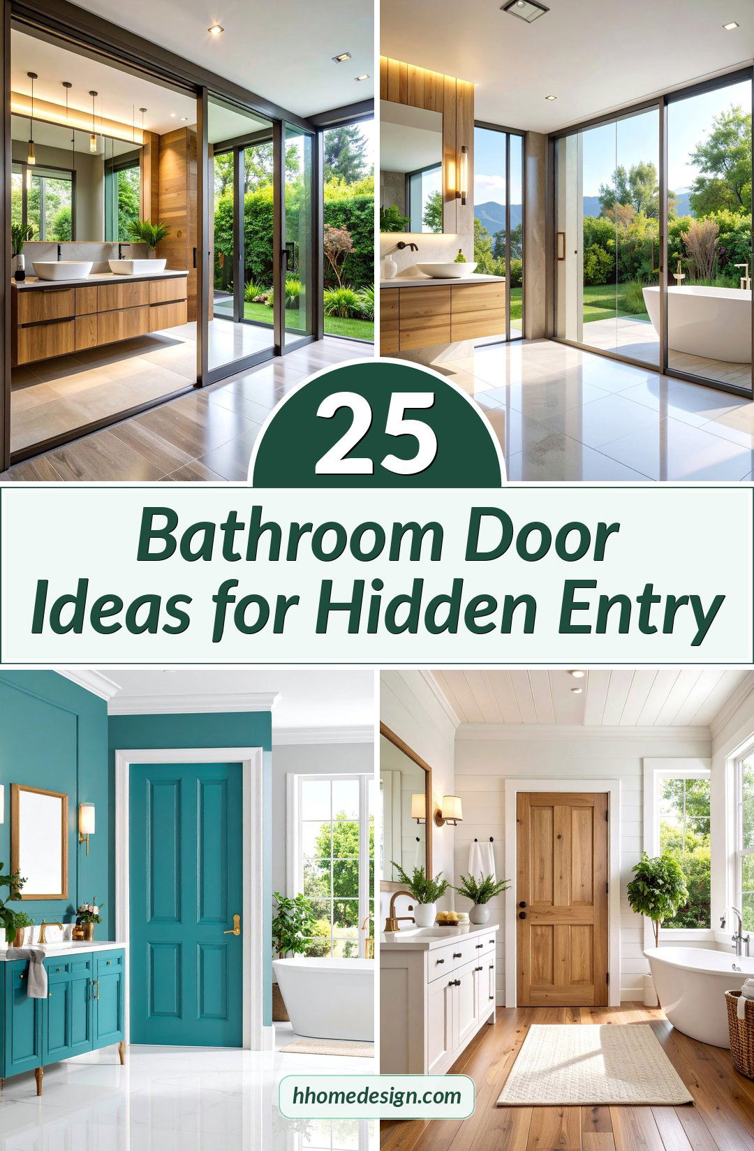 25 Bathroom Door Ideas for Hidden Entry