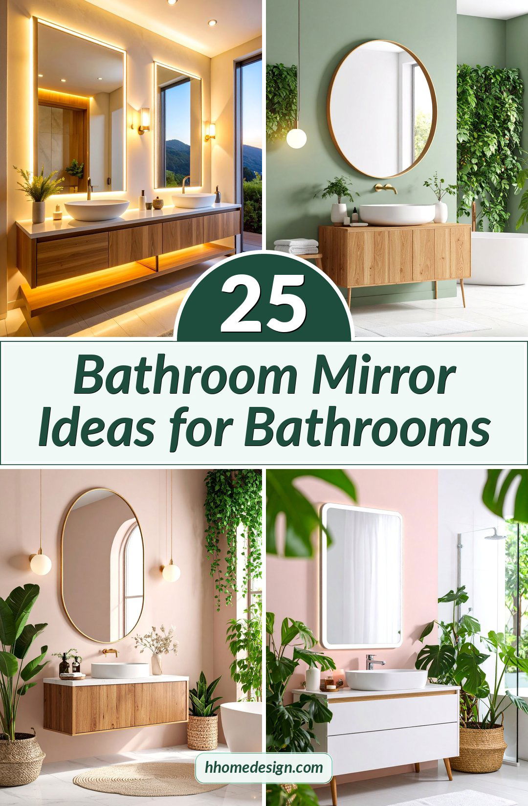 25 Bathroom Mirror Ideas for Bathrooms