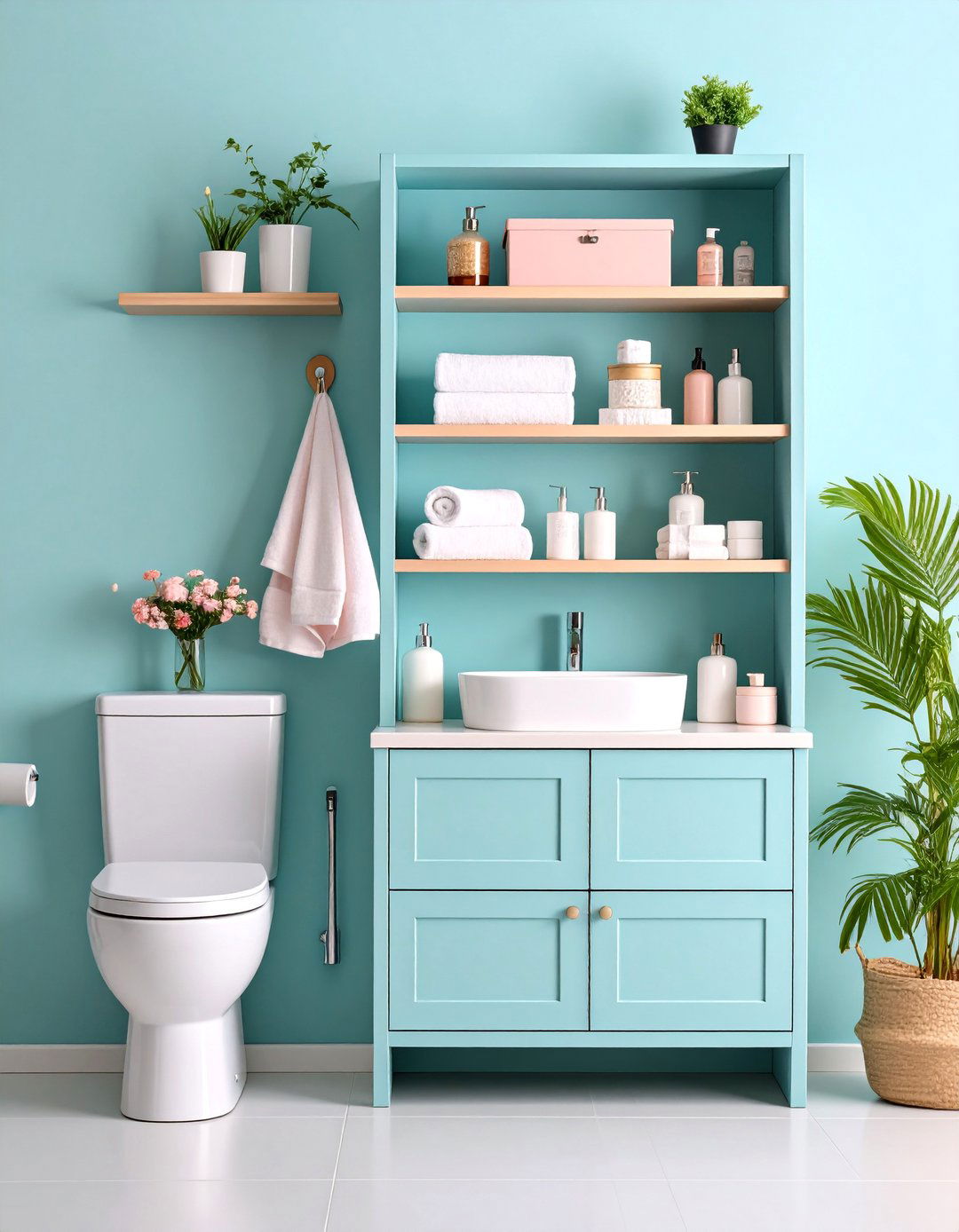 Bathroom Over Toilet Storage Tower - 25 Storage Ideas