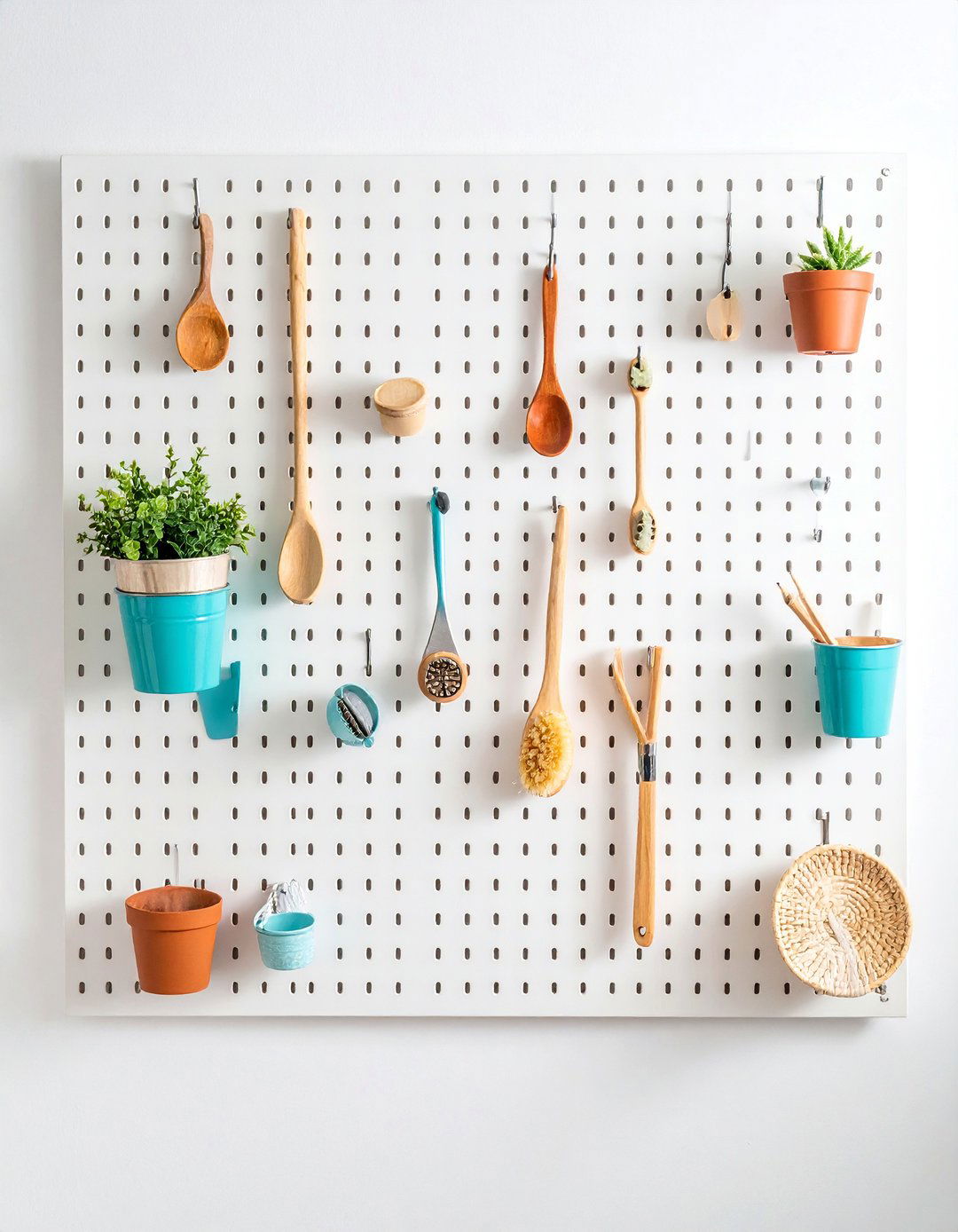 Bathroom Pegboard Organization Wall - 25 Small Bathroom Storage Ideas