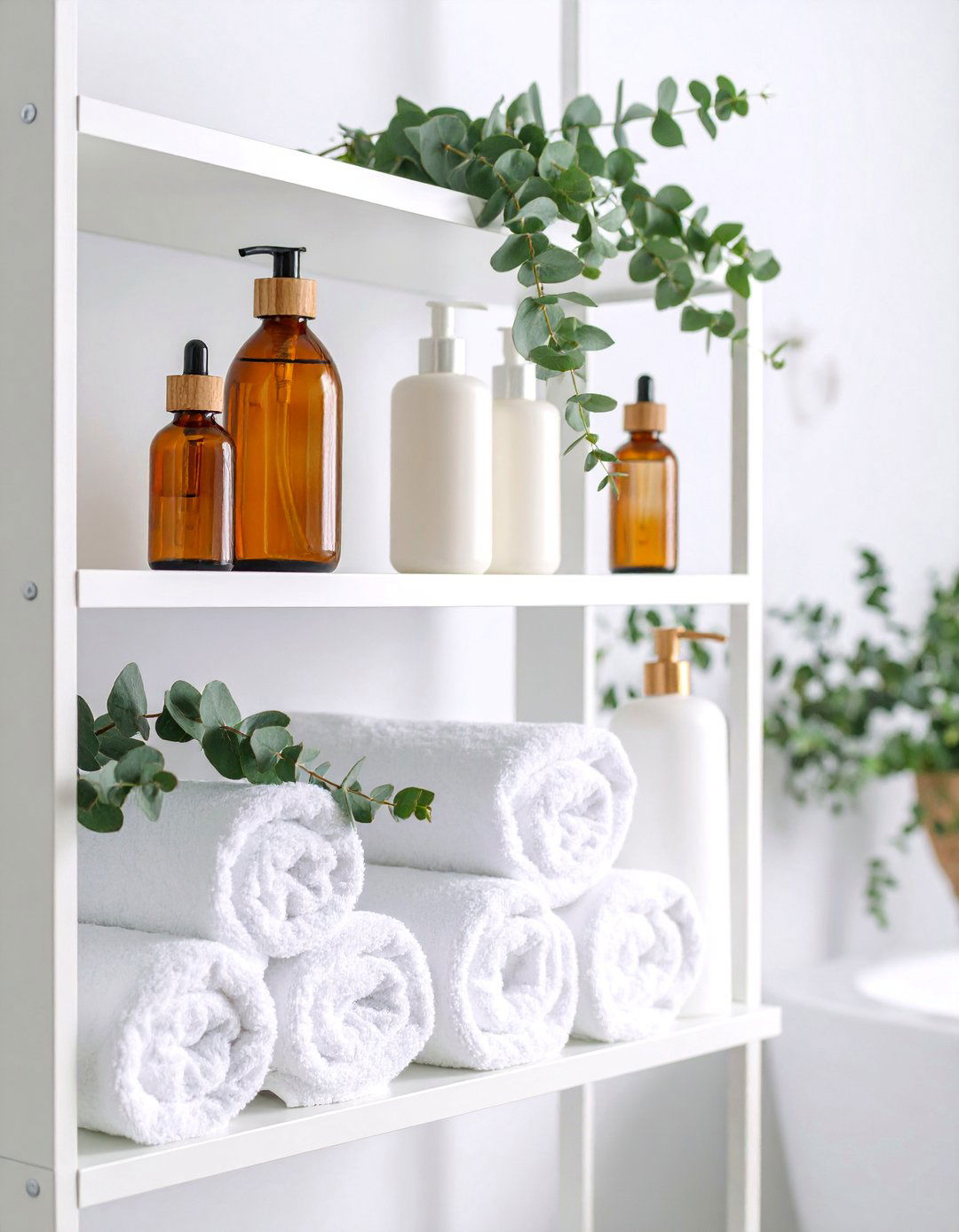 Bathroom Spa Shelf Decor with Wellness Focus - 25 Shelf Decor Ideas