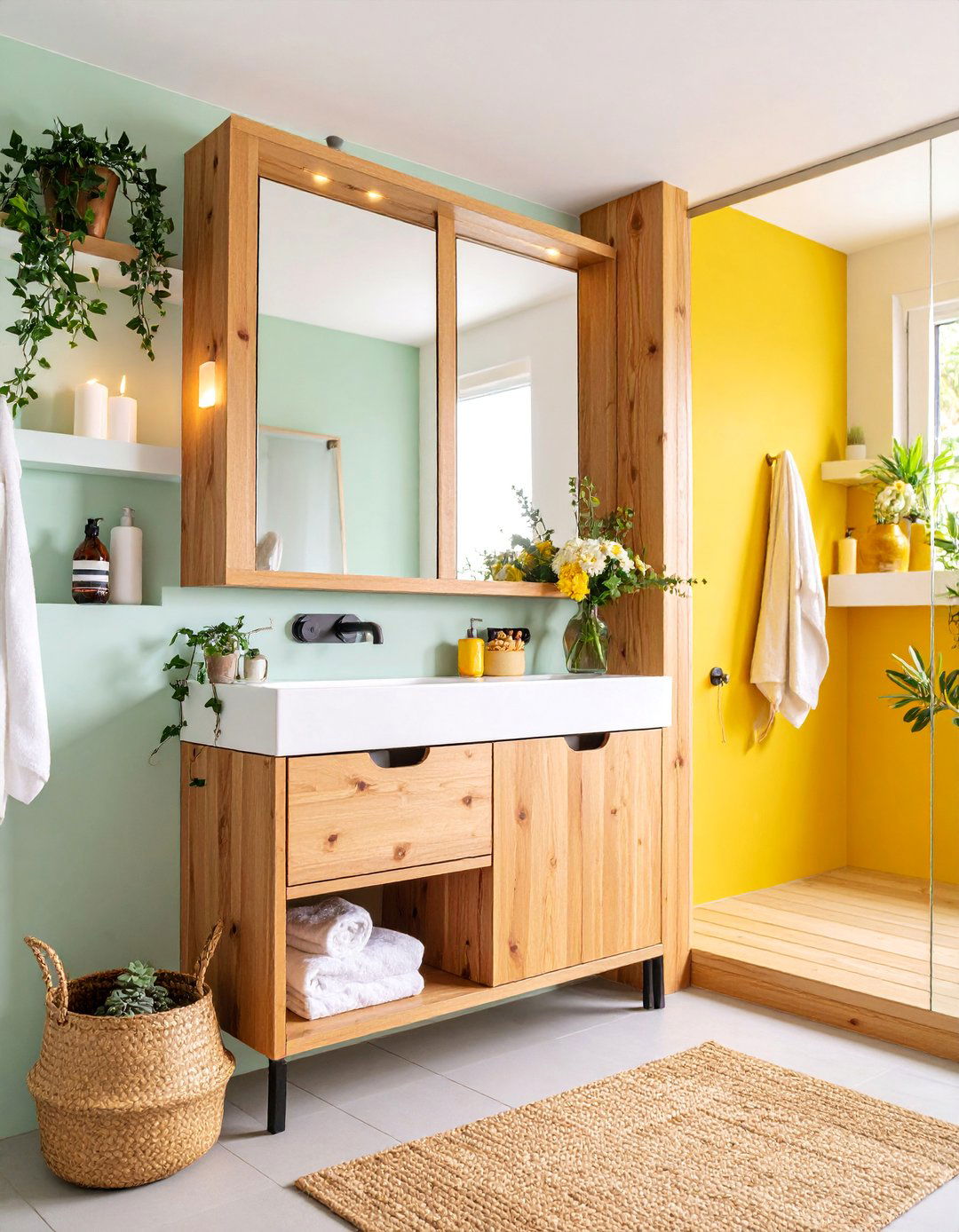 Bathroom Storage with Recessed Medicine Cabinets - 25 Tiny House Storage Ideas