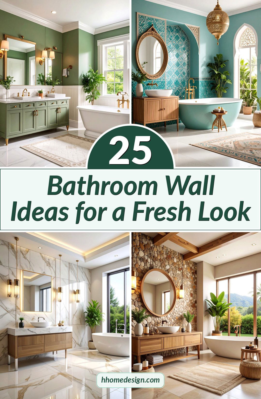 25 Bathroom Wall Ideas for a Fresh Look