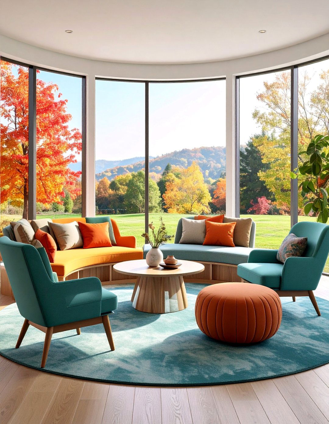 Bay Window Conversation Area - 25 Living Room Nook Ideas