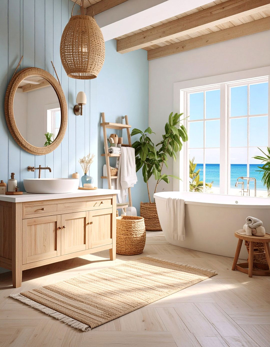 Beach House Casual Coastal - 25 Nautical Bathroom Ideas