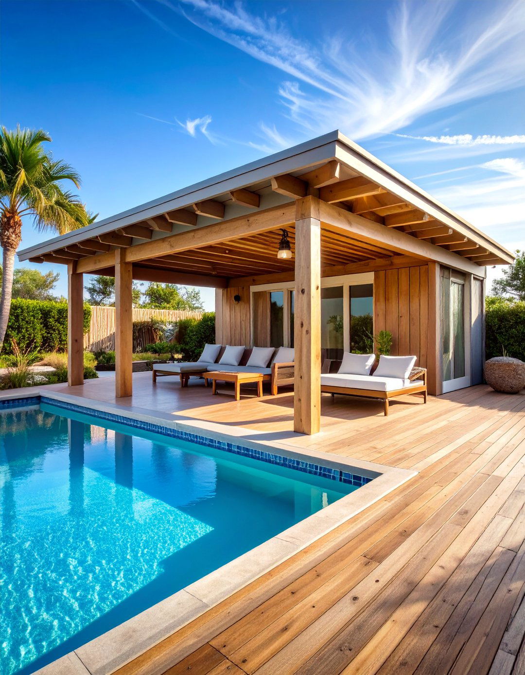 Beach House Pool Cabana - 25 Pool Shed Ideas