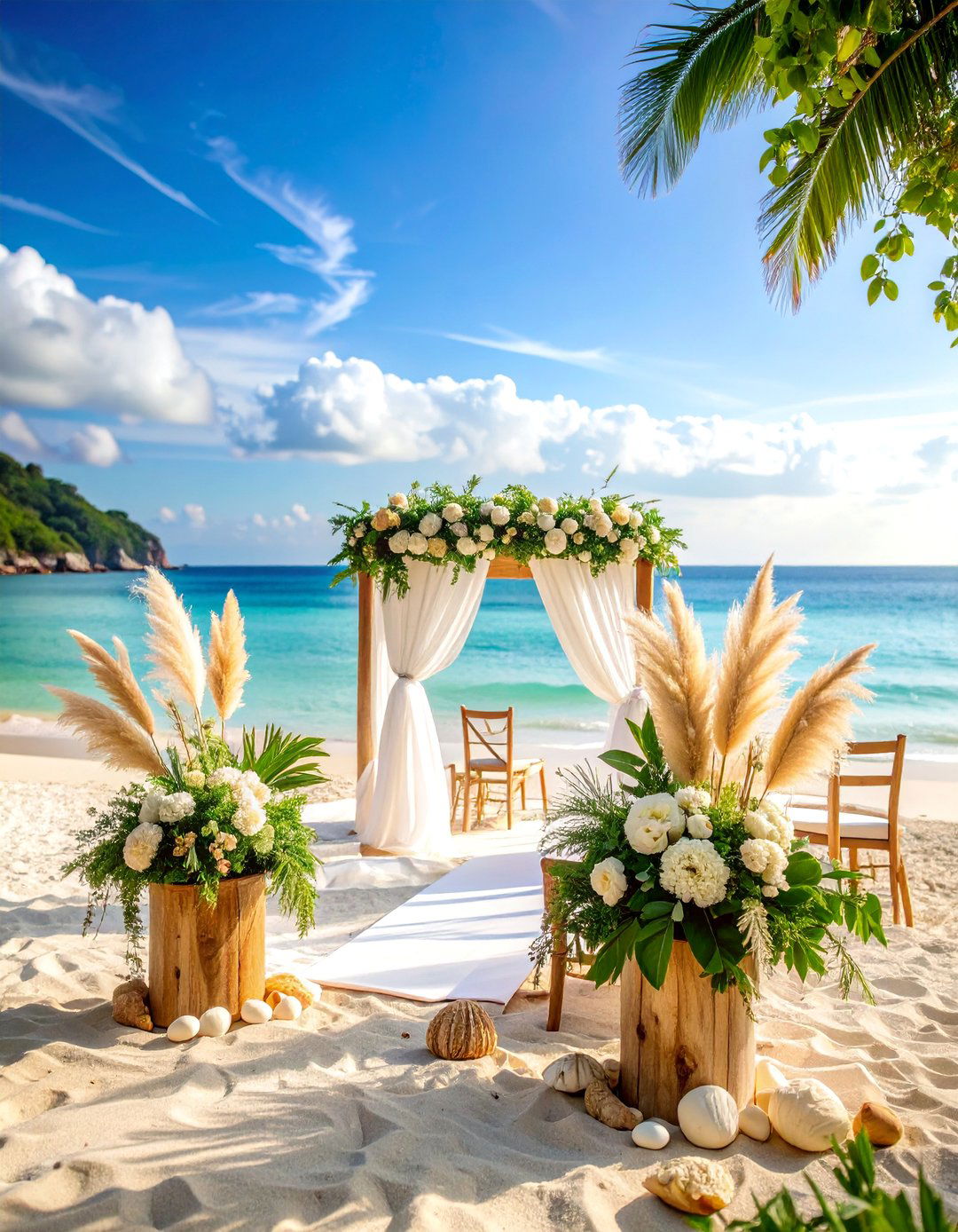 Beach Wedding Style - 25 Pampas Grass Wedding Decor Ideas