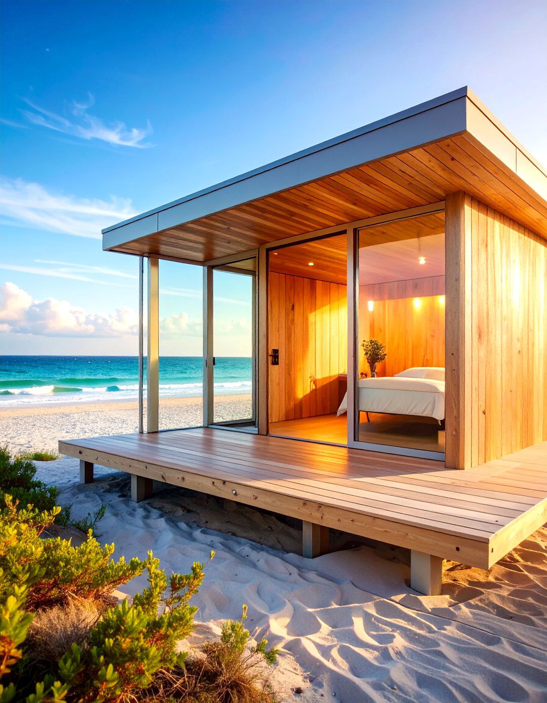 Beachfront Sauna with Hurricane Resistant Design - 25 Outdoor Sauna Ideas