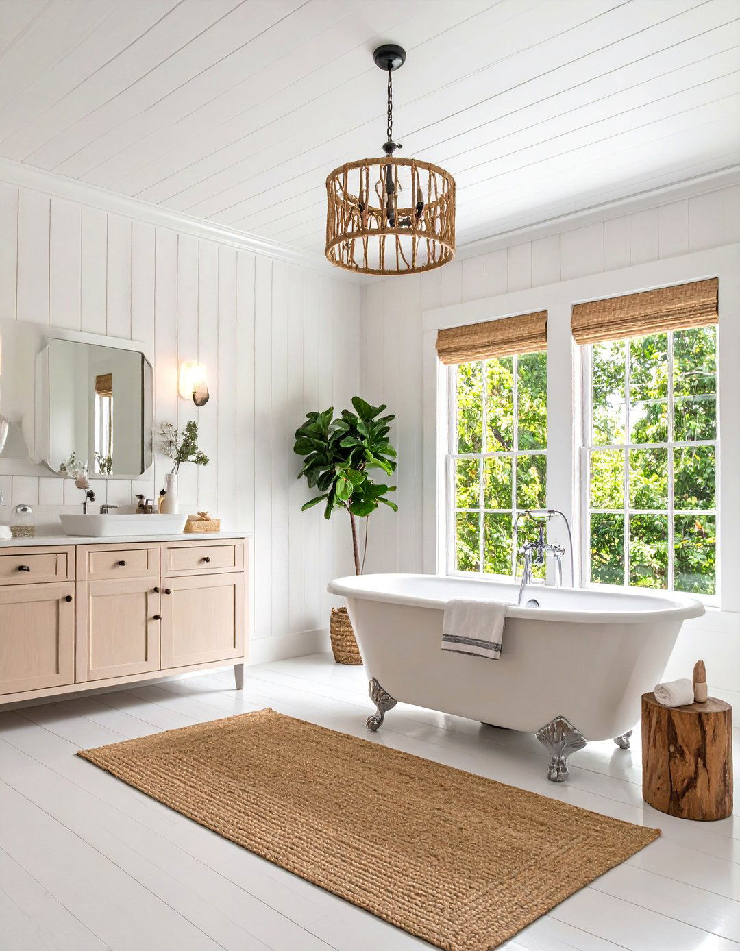 Beadboard Ceiling Cottage Appeal - 25 Beadboard Bathroom Ideas