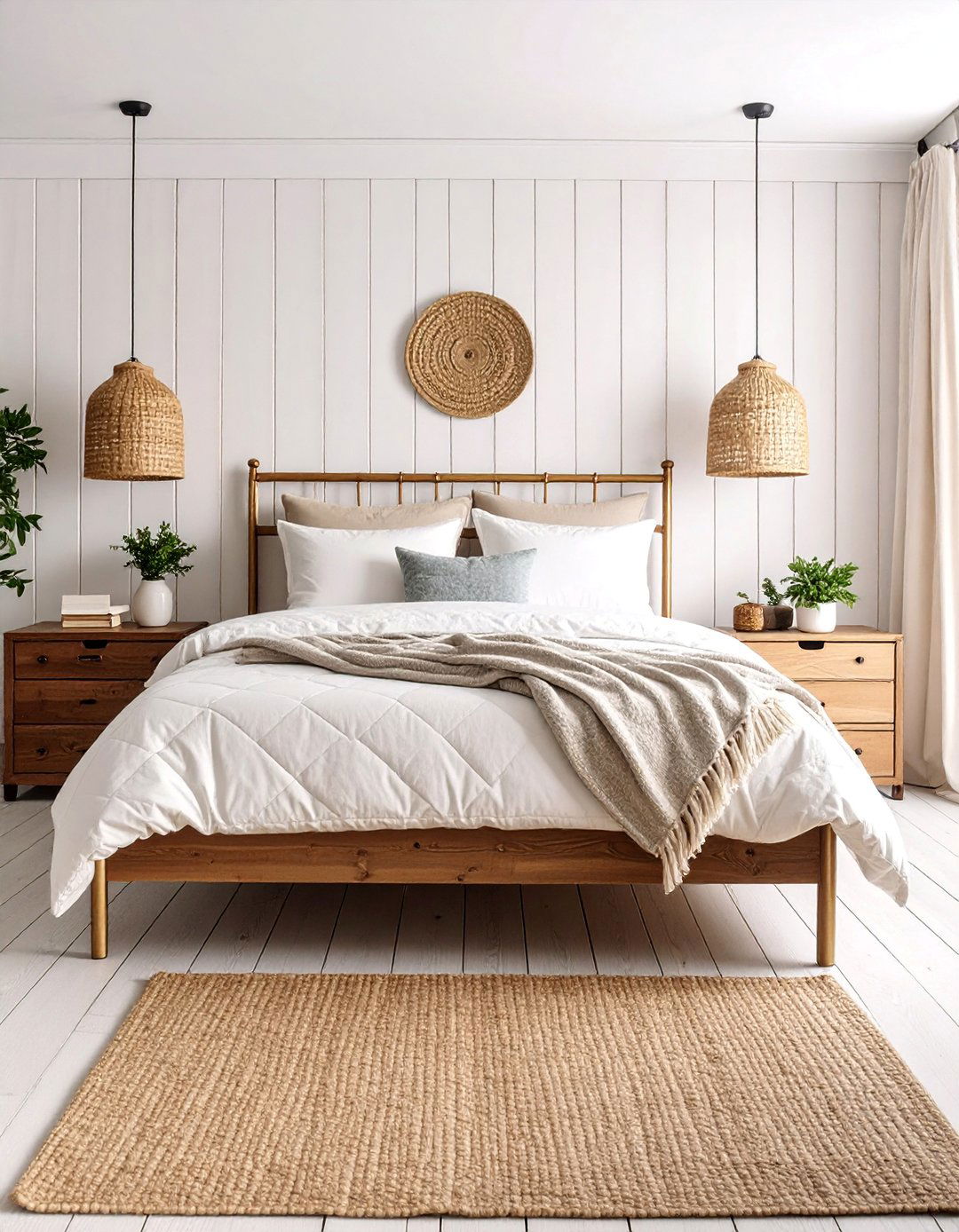 Beadboard Coastal Bedroom with Vintage Maritime Accessories - 25 Coastal Bedroom Ideas