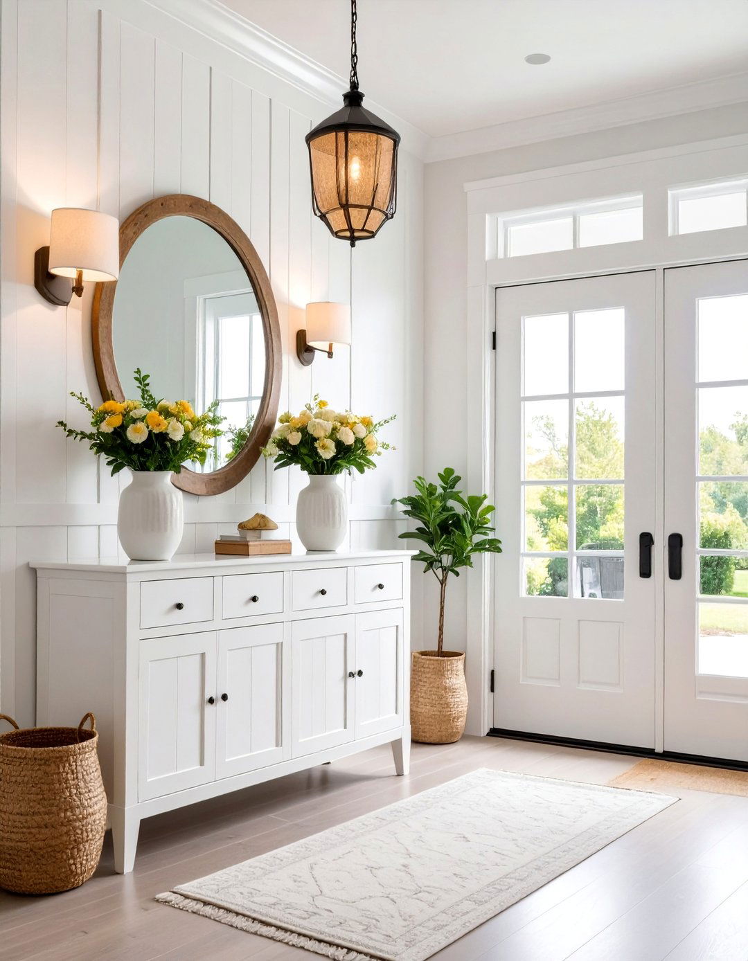Beadboard Entryway First Impression Design - 25 Beadboard Wall Ideas