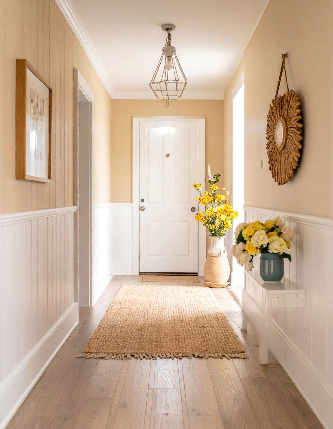 Beadboard Half Wall Hallway Treatment - 25 Beadboard Wall Ideas