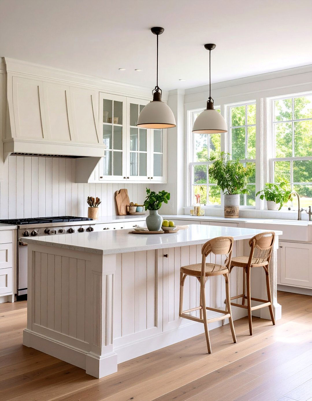 Beadboard Kitchen Island Accent Paneling - 25 Half Wall Paneling Ideas