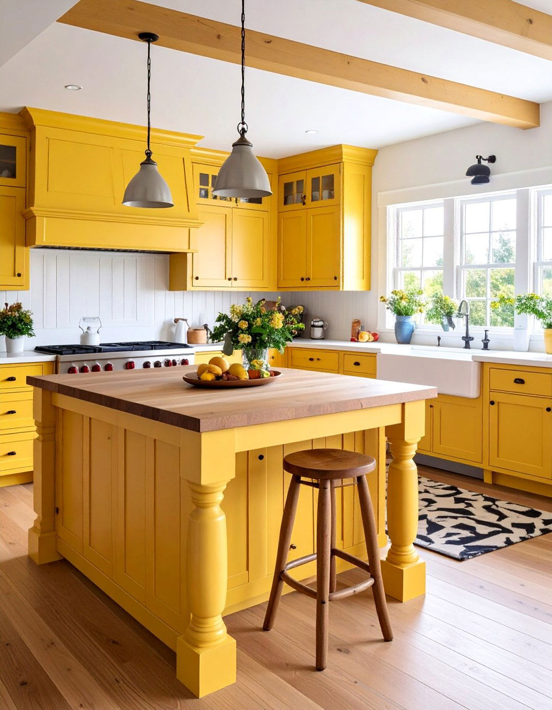 Beadboard Panel Farmhouse Kitchen Island - 25 Farmhouse Kitchen Island Ideas