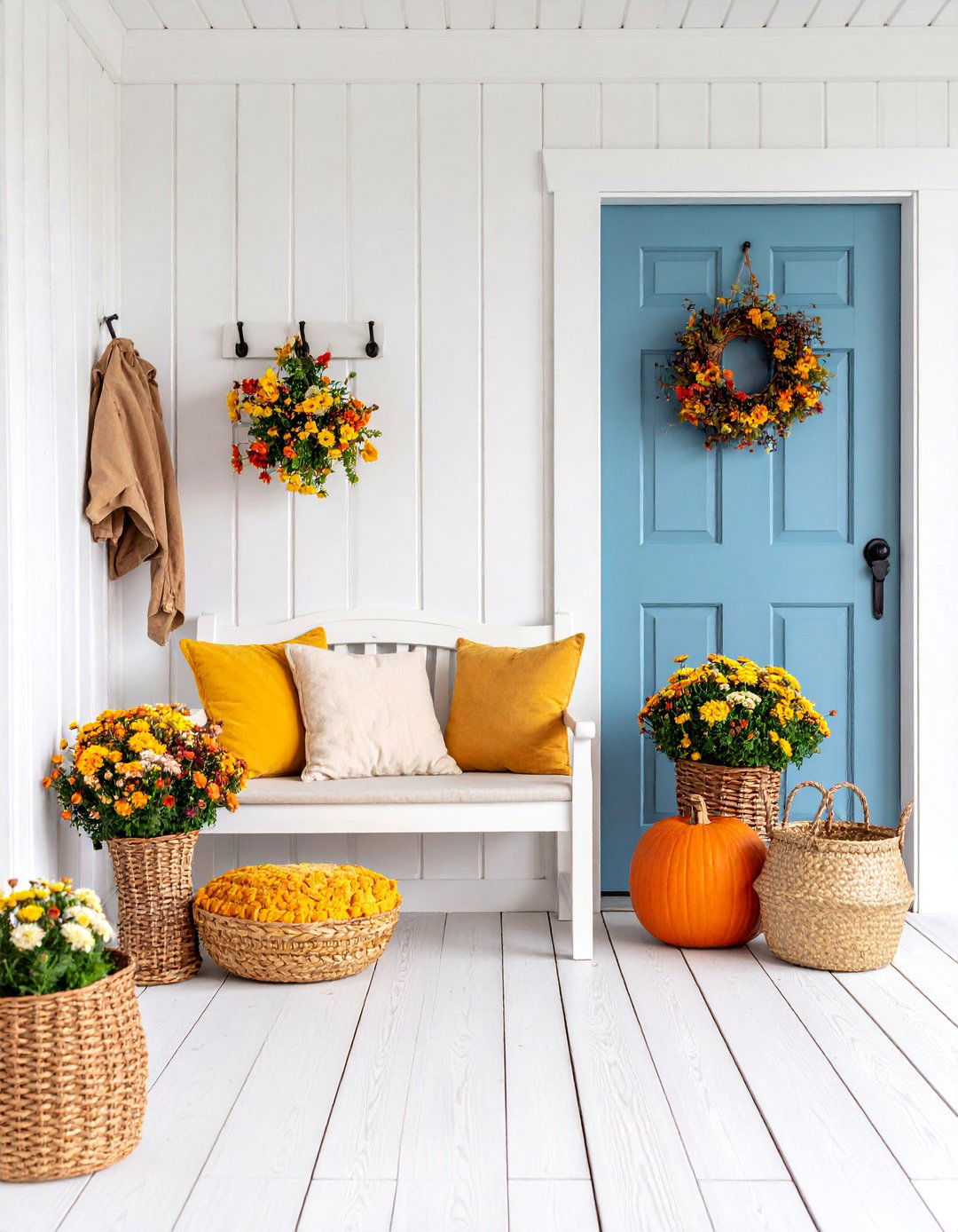 Beadboard Style Shiplap with Cottage Appeal - 25 Shiplap Wall Entryway Ideas