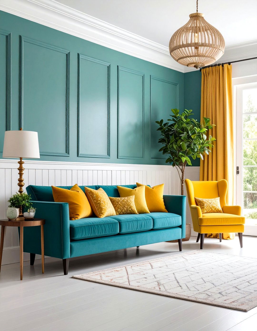Beadboard Wainscoting with Victorian Cottage Style - 25 Living Room Wainscoting Ideas