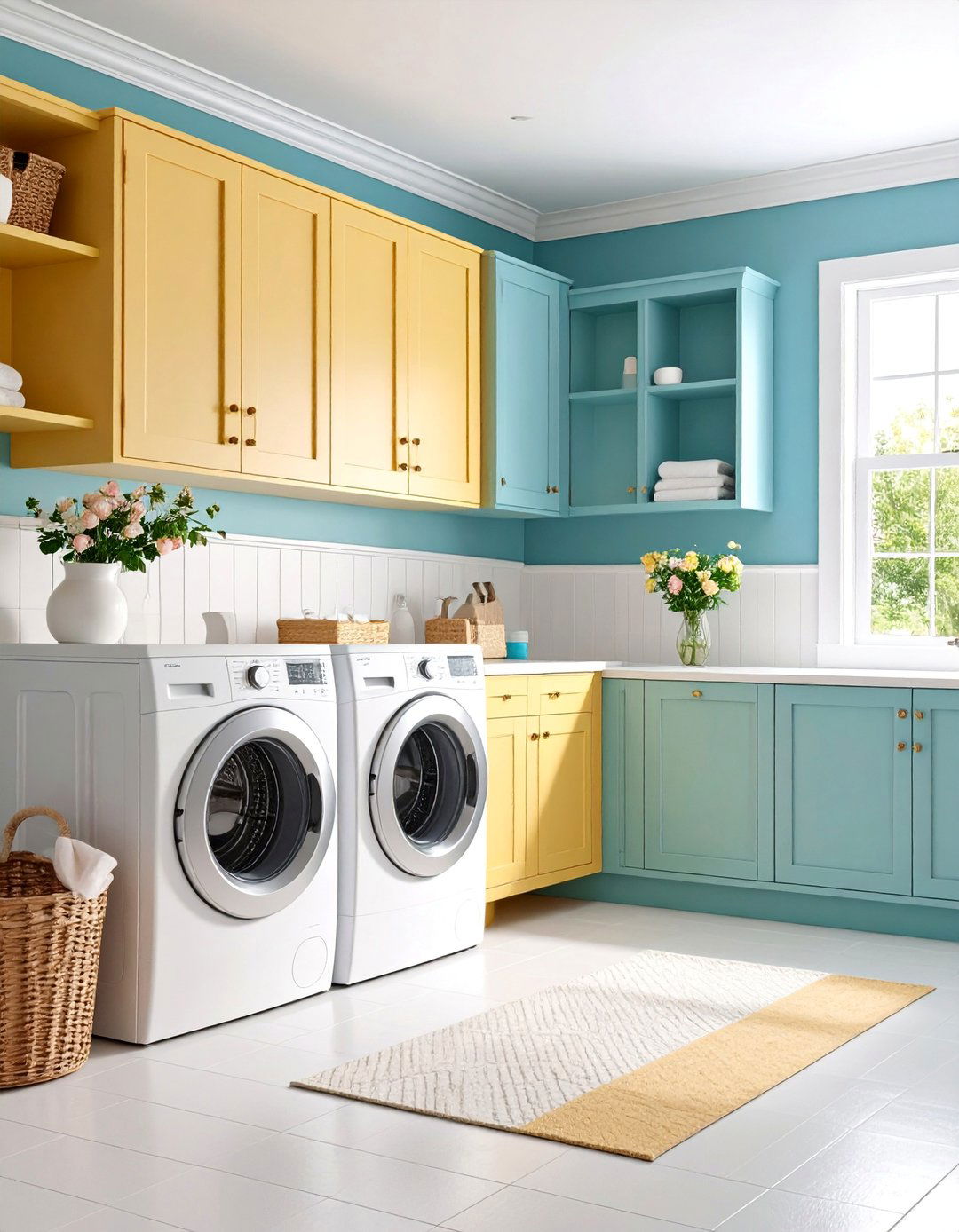 Beadboard and Shiplap Combination Design - 25 Shiplap Laundry Room Ideas