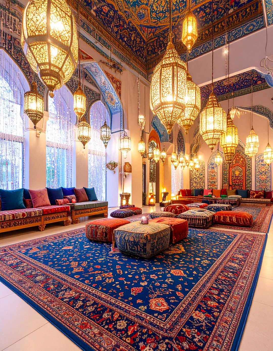 Beaded Meditation Room with Light Catching Elements - 25 Boho Meditation Room Ideas