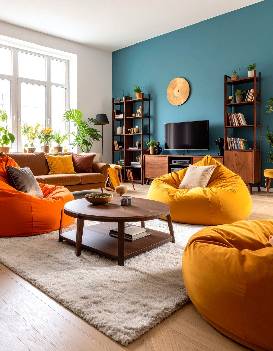Bean Bag Casual Corner - 25 70s Living Room Ideas