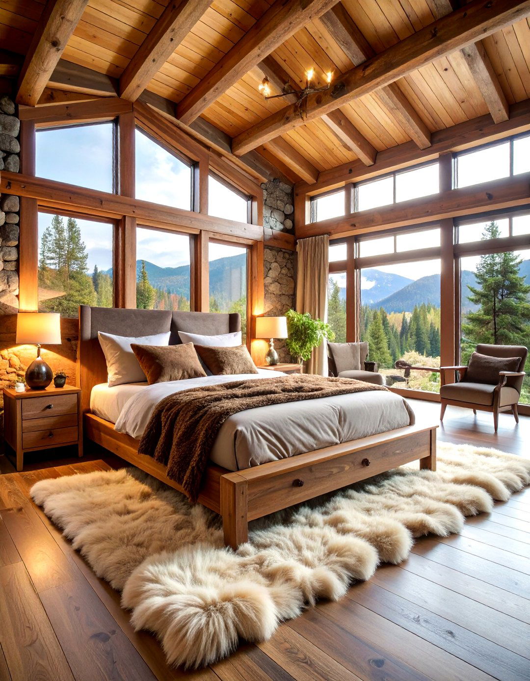 Bear Hunting Lodge Bedroom Design - 25 Hunting Bedroom Ideas