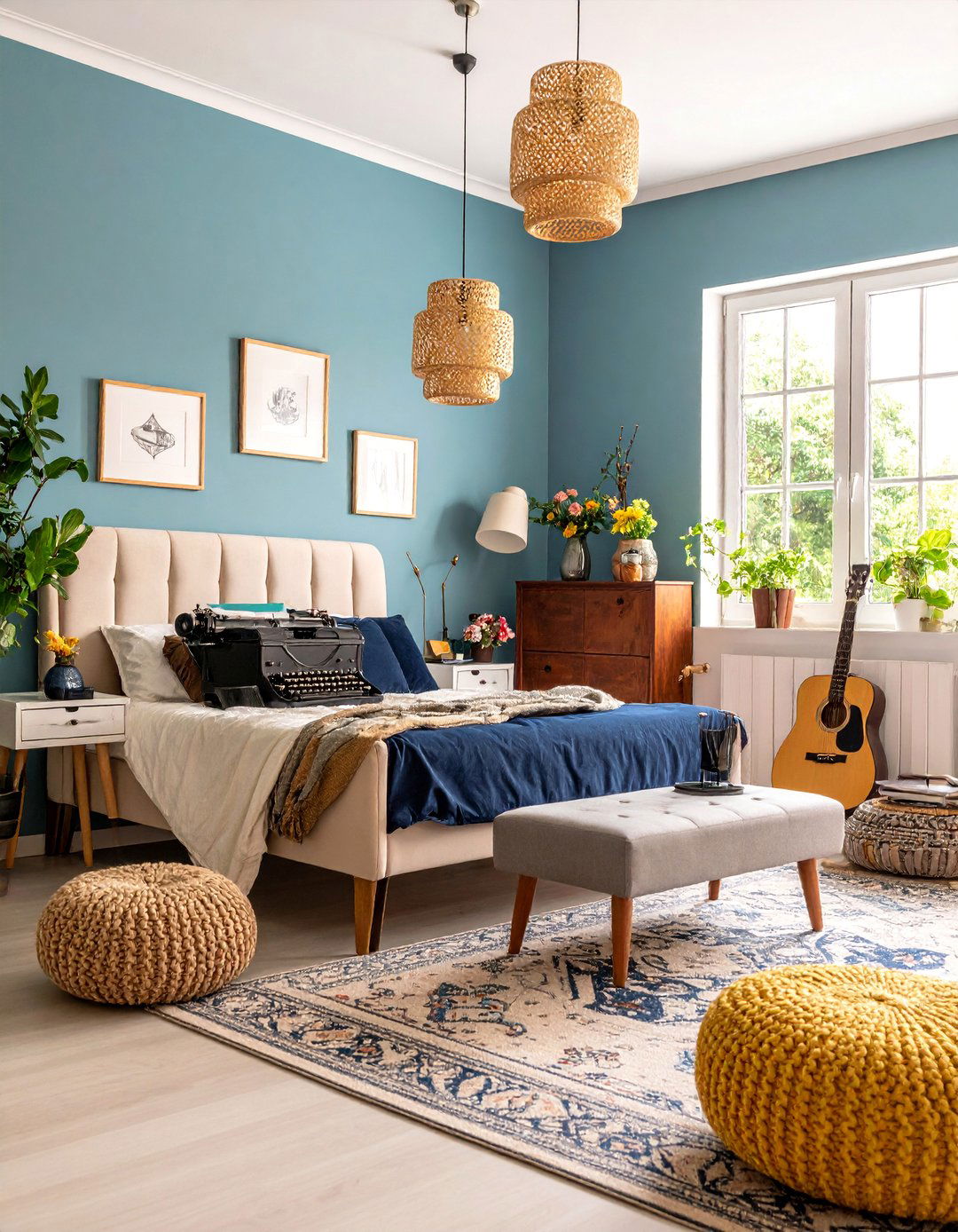 Beat Generation Bedroom with Jazz Age Revival - 25 60s Bedroom Ideas