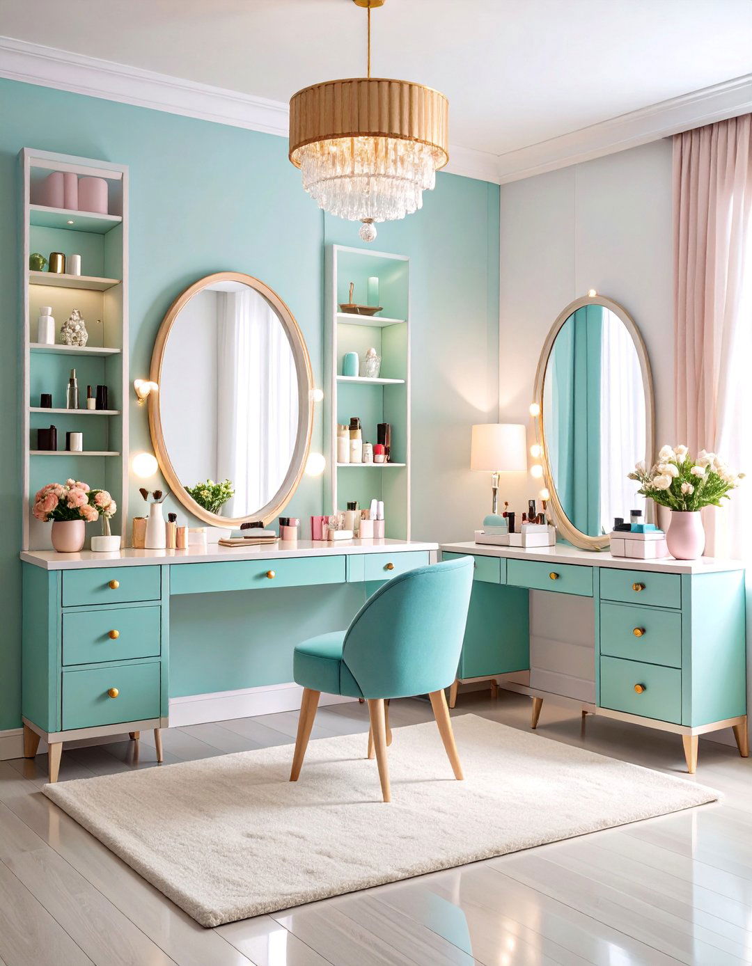 Beauty Room with Professional Lighting and Storage - 25 Spare Room Ideas