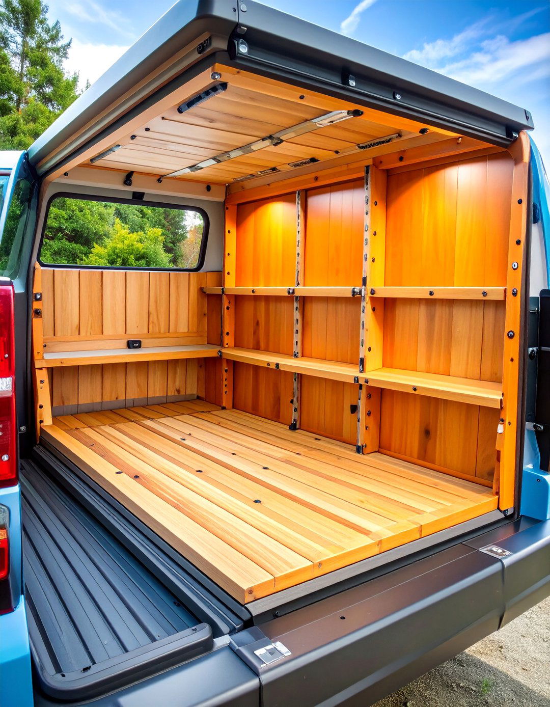 Bed Divider System with Adjustable Panels - 25 Truck Bed Storage Ideas