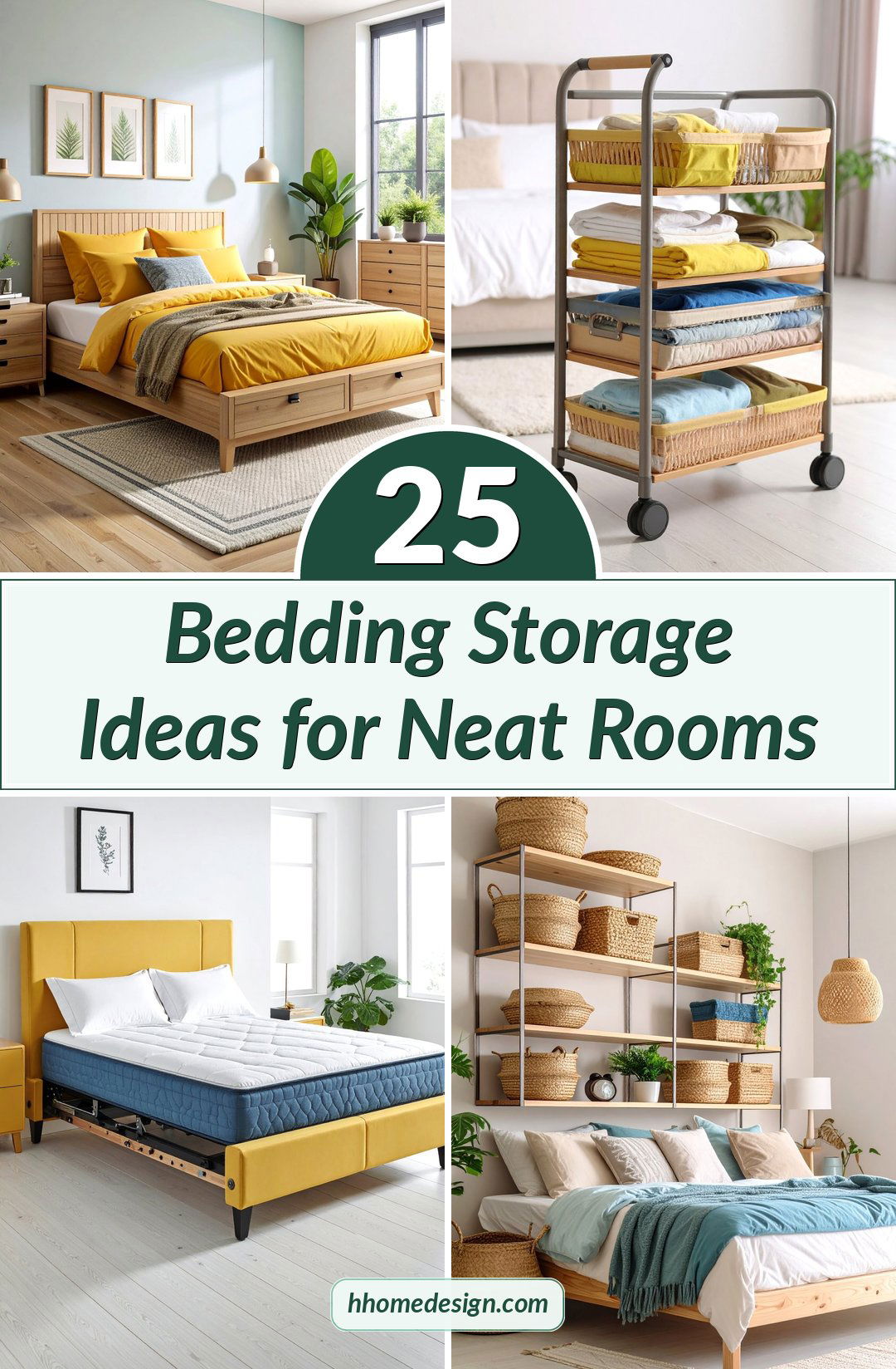 25 Bedding Storage Ideas for Neat Rooms