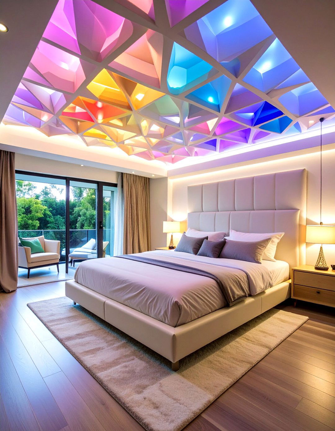 Bedroom Ceiling D Printed Modular Tiles - 25 Bedroom Ceiling Ideas