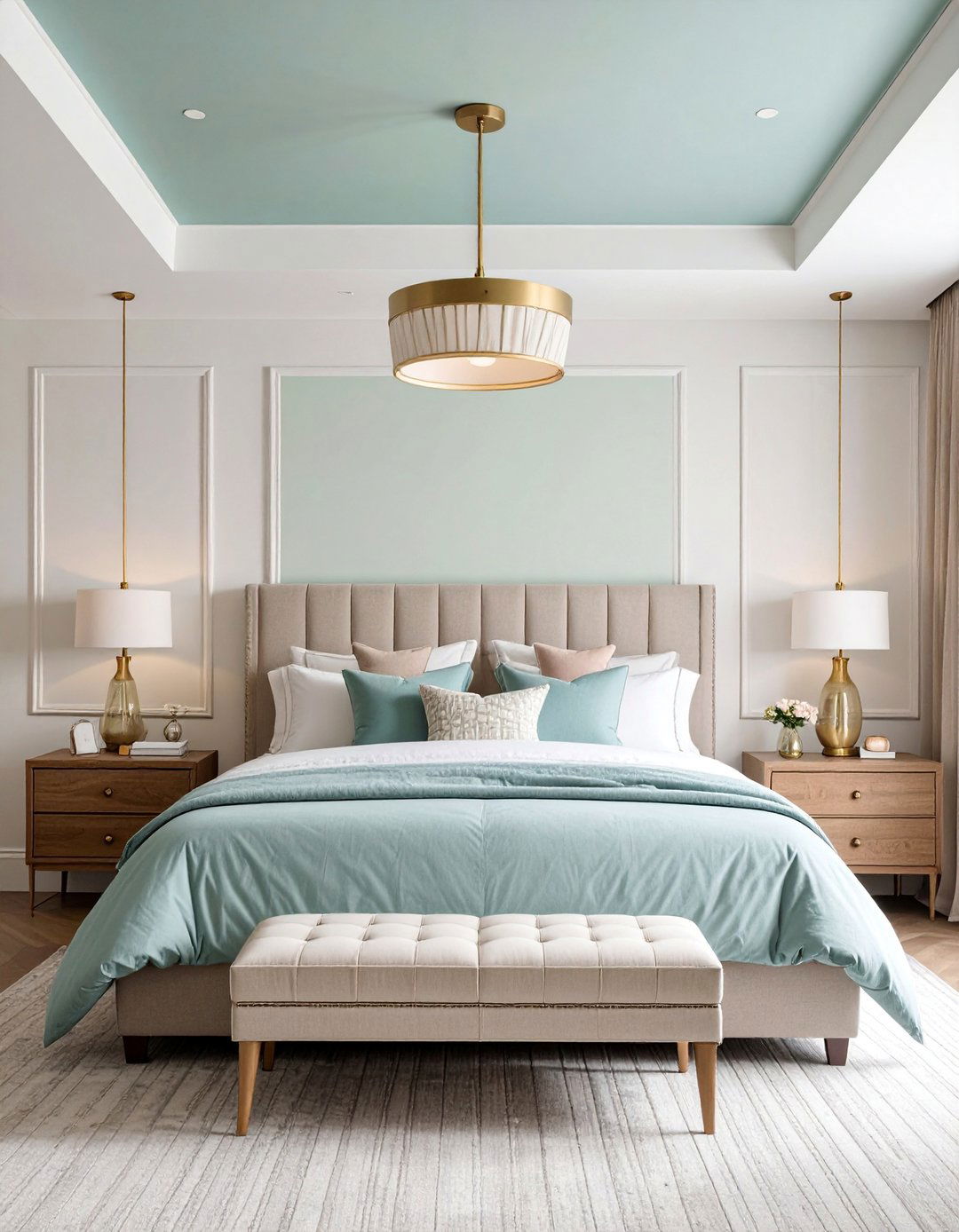 Bedroom Ceiling Dual Tone Color Block