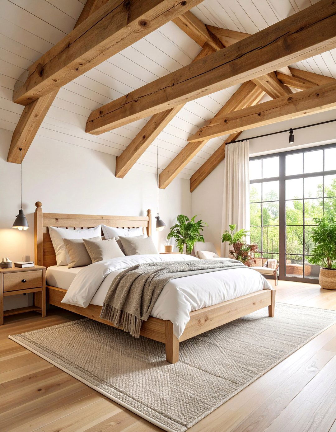 Bedroom Ceiling Exposed Wooden Beams - 25 Bedroom Ceiling Ideas