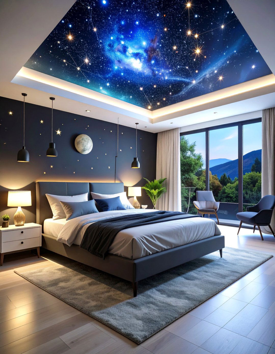 Bedroom Ceiling Glow in the Dark Constellations - 25 Bedroom Ceiling Ideas