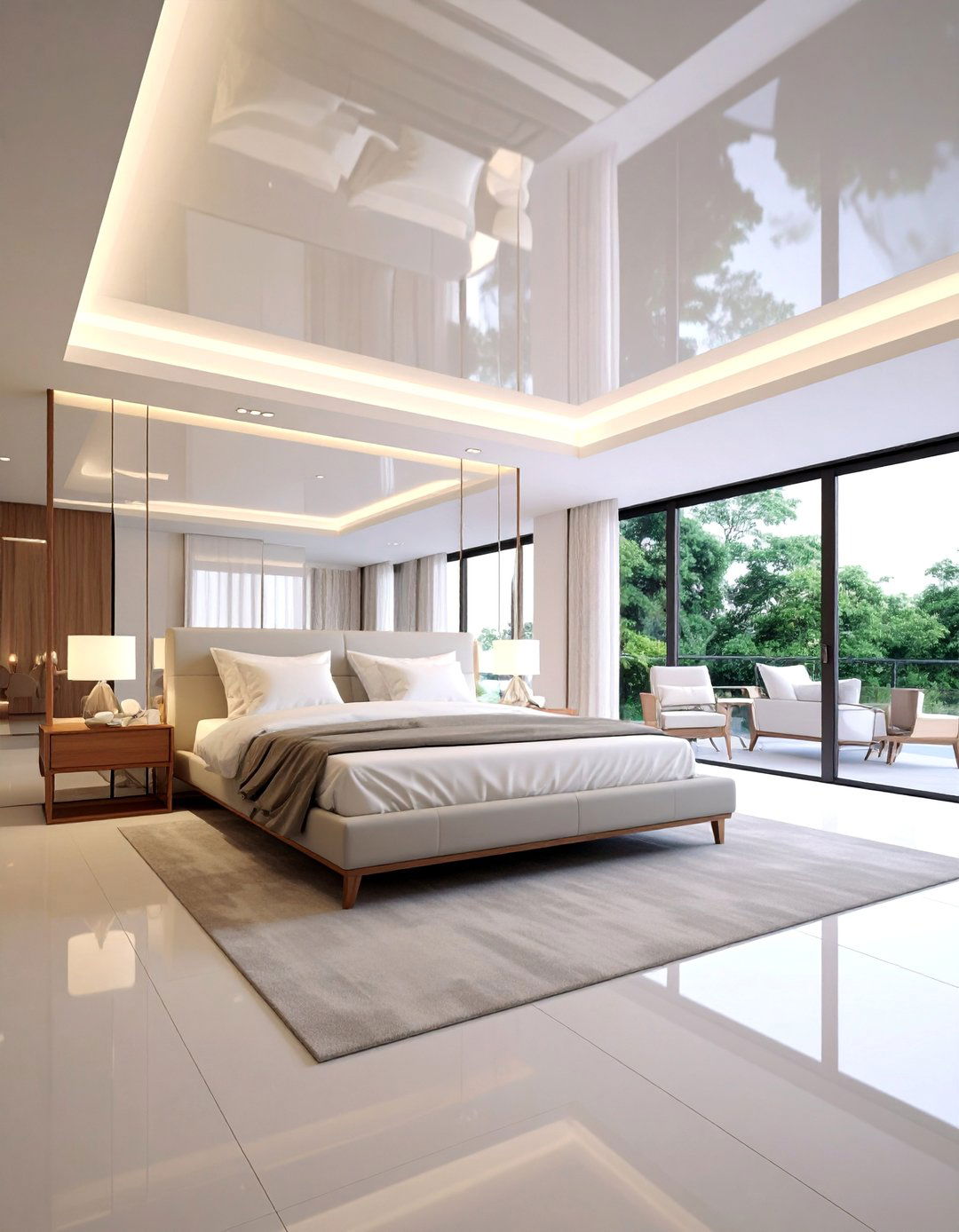 Bedroom Ceiling Mirrored Gloss Finish - 25 Bedroom Ceiling Ideas