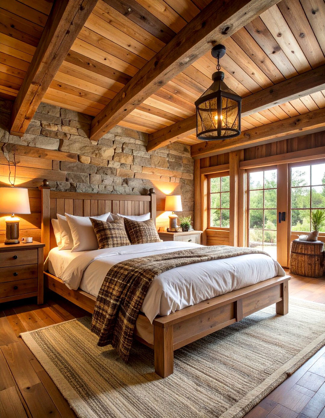 Bedroom Ceiling Rustic Reclaimed Wood Planks - 25 Bedroom Ceiling Ideas
