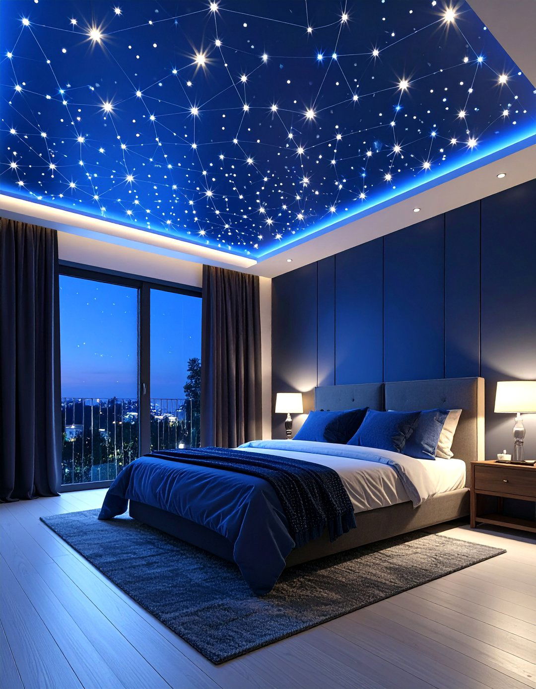 Bedroom Ceiling Starlight Fiber Optic Display - 25 Bedroom Ceiling Ideas
