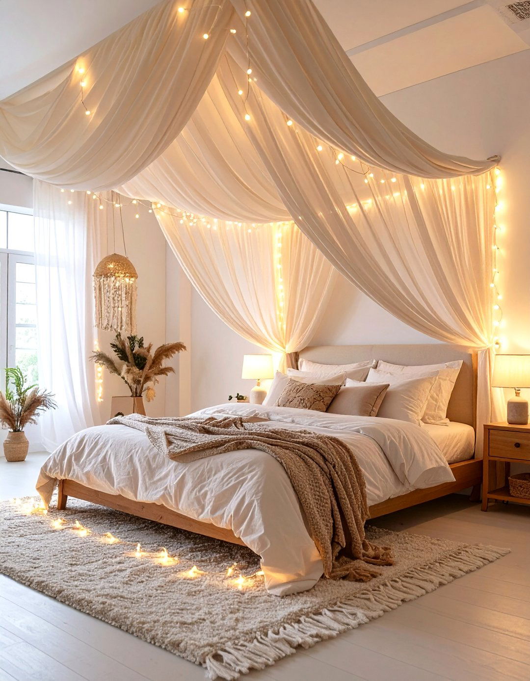 Bedroom Ceiling Suspended Fabric Canopy - 25 Bedroom Ceiling Ideas