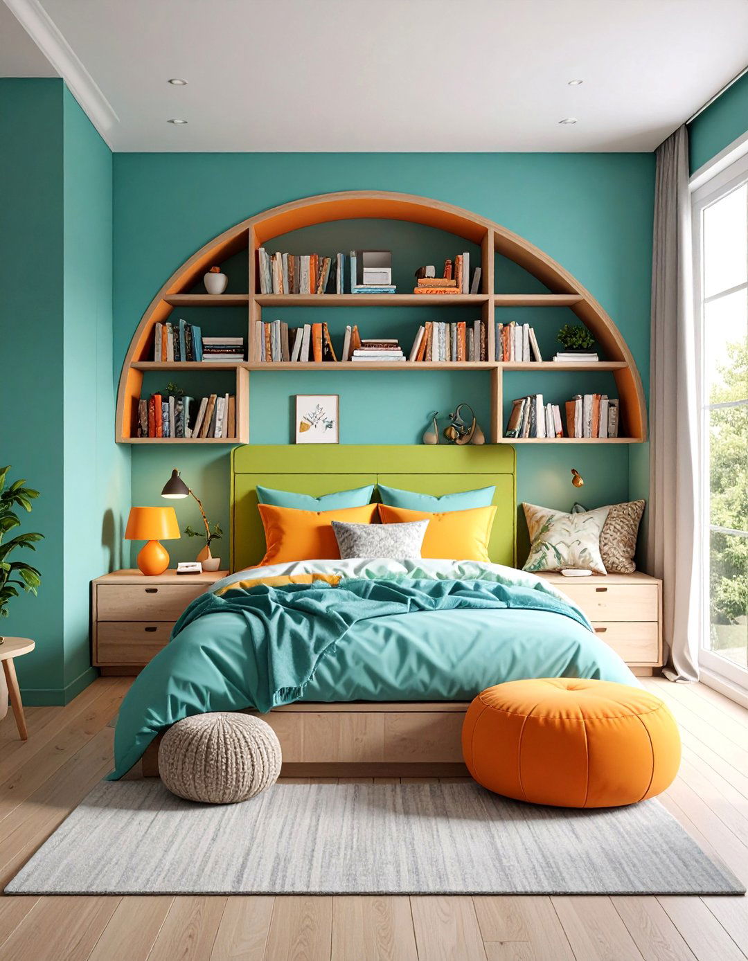 Bedroom Reading Nook with Built in Bench and Storage - 25 Wall Niche Ideas