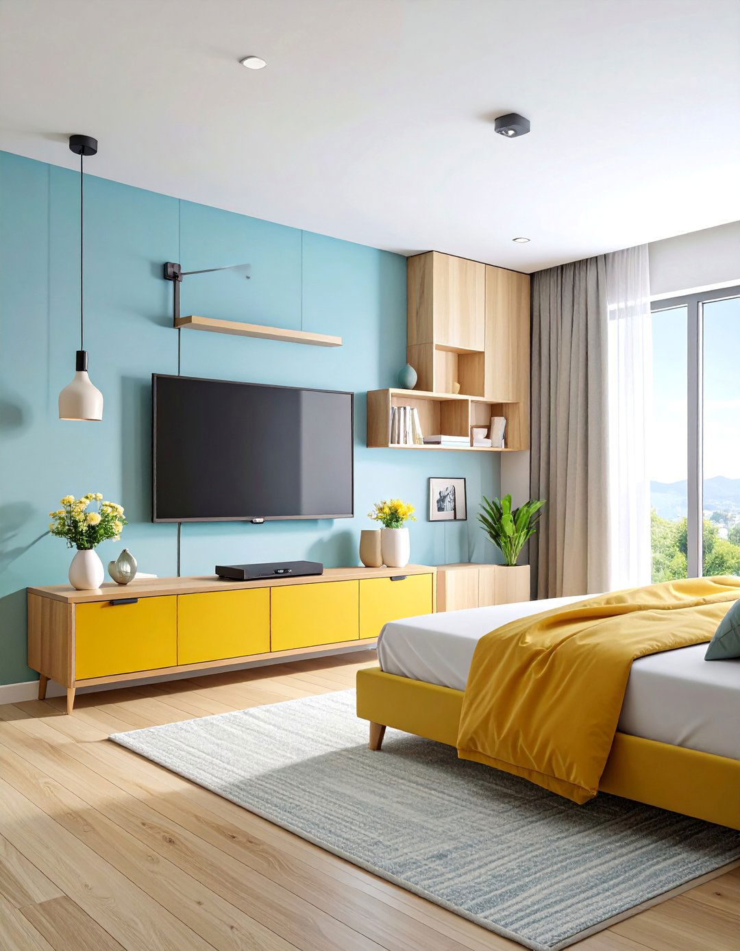Bedroom TV Corner Swivel Mount System - 25 Bedroom Tv Ideas