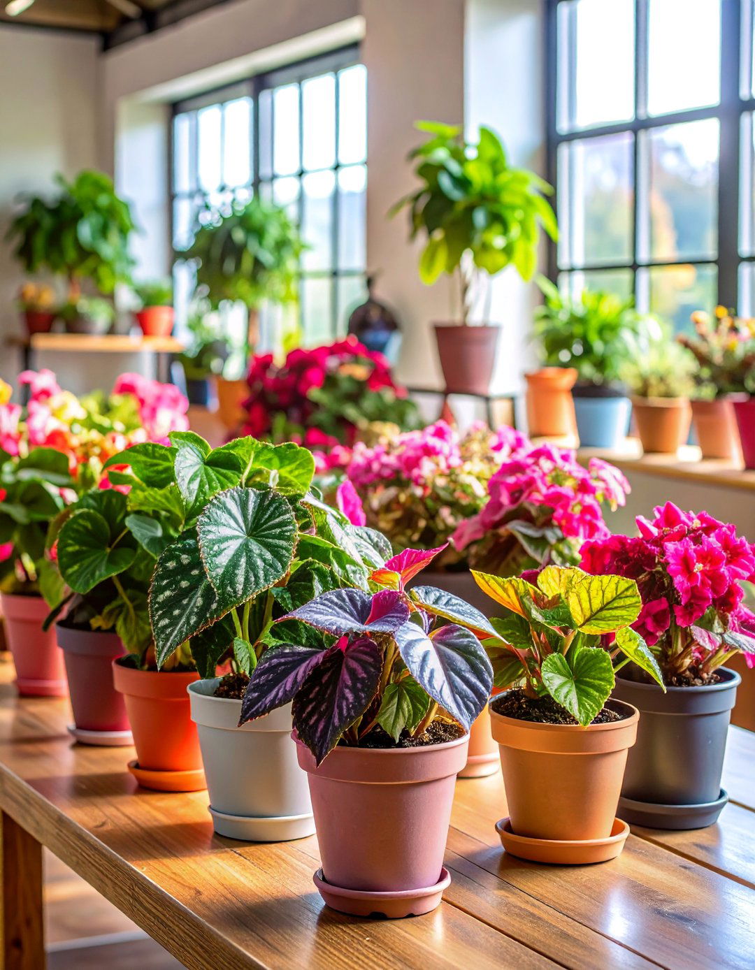 Begonia Rex Colorful Foliage Masterpiece - 25 Indoor Plants That Don't Need Sun
