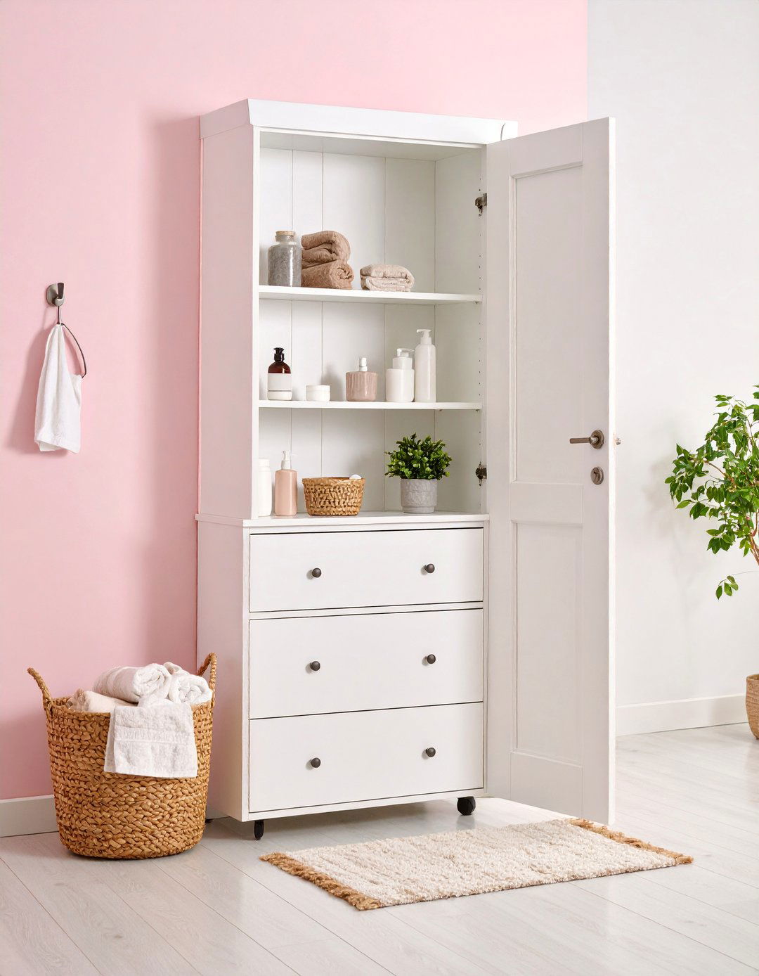 Behind the Door Storage Cabinet - 25 Small Bathroom Storage Ideas