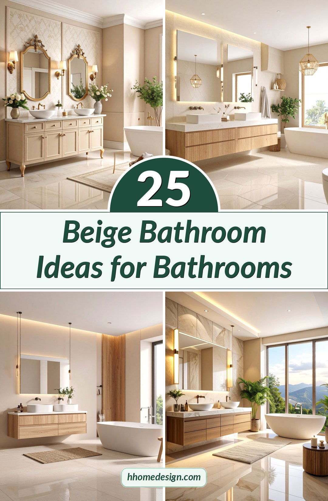 25 Beige Bathroom Ideas for Bathrooms
