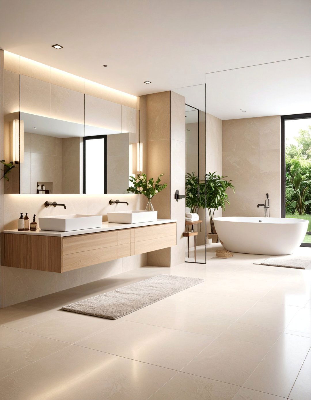 Beige Wet Room Sanctuary - 25 Beige Bathroom Ideas