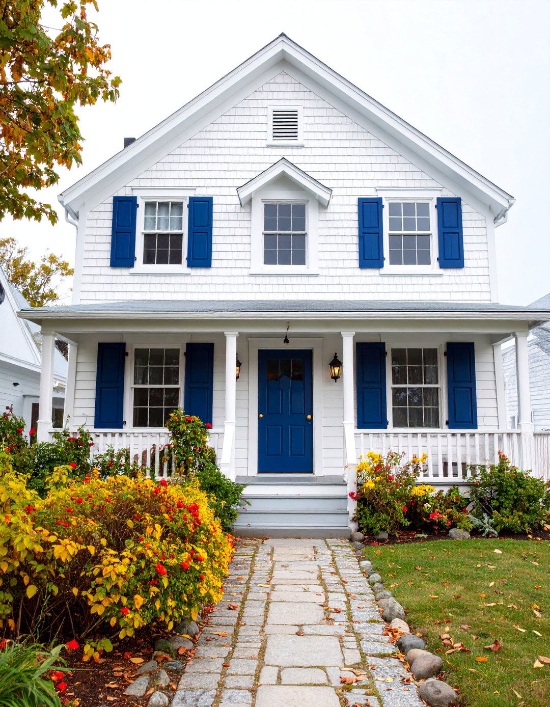 Benjamin Moore Maritime White Nautical Traditional - 25 Off-white Paint Colors for Home Exteriors