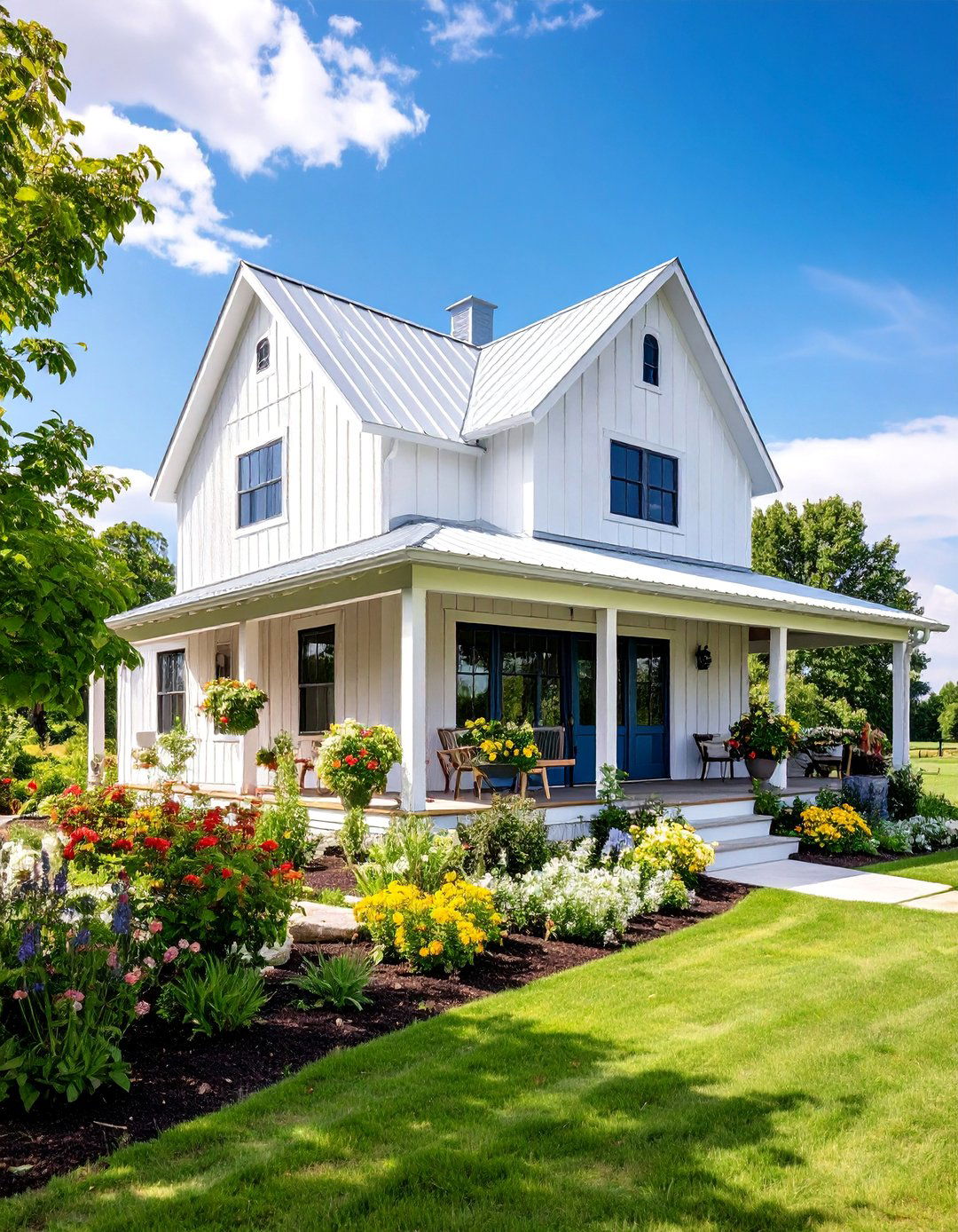 Benjamin Moore Simply White Farmhouse Fresh Style - 25 White Exterior Paint Colors